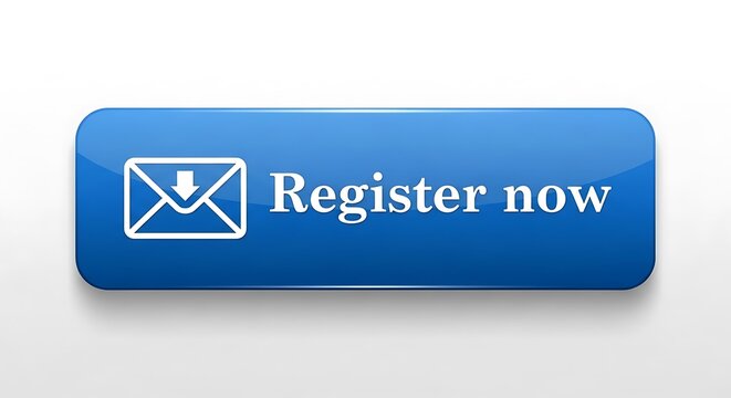 Blue banner with white register now button for online signup.