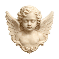 Obraz premium PNG Elegant angelic cherub sculpture