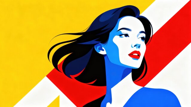 Stylized portrait of a woman