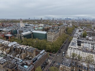 Fototapeta premium Natural History Museum Kensington London UK drone aerial view