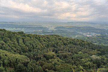 Fototapeta premium Summer Mountains Landscape with Green forest.