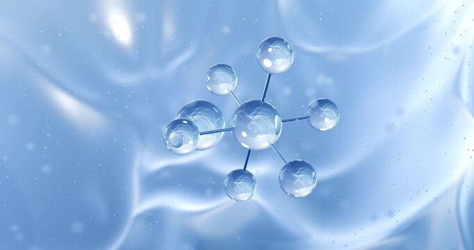 Lithium hexafluorophosphate rotating molecular structure, 3d model of electrolyte salt
