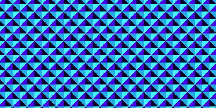 Seamless pattern with hexagon cube geometric pattern. Blue squares abstract cubic background. Vector mosaic and wall business design.