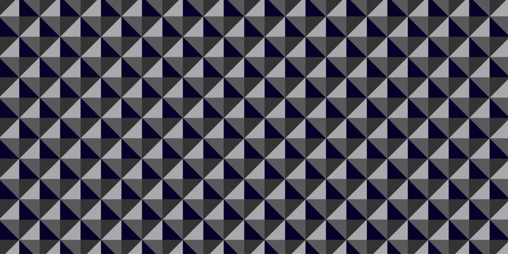 Seamless pattern with hexagon cube geometric pattern. Black squares abstract cubic background. Vector mosaic and wall business design.