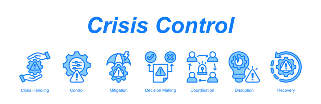 Crisis Control  banner web icon vector illustration concept with an icon of medical with icon of Syringe, Medicine, Syrup, Eye Drops, Medical Prescript.