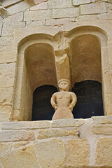 Naklejka premium Pienza, la Pieve di Corsignano, Siena, Val d'Orcia, Toscana