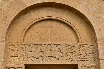 Naklejka premium Pienza, la Pieve di Corsignano, Siena, Val d'Orcia, Toscana