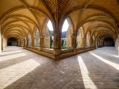 Royaumont Abbey, in Asni&egrave;res‑sur‑Oise, France,  Gothic Cistercian monastery with for serene gardens and Cloister