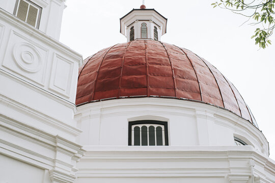 Colonial dome of Gereja Blenduk church in Kota Lama Semarang, Indonesia