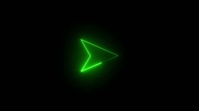 arrow icon with dark background 4k motion video animation.