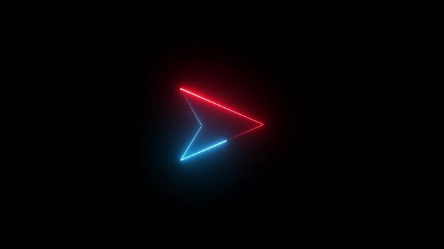 arrow icon with dark background 4k motion video animation.