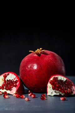 Pomegranate on a Dark Background