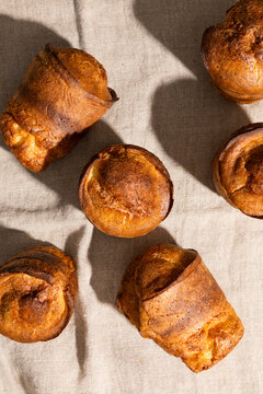 Savory Popovers on Linen Cloth