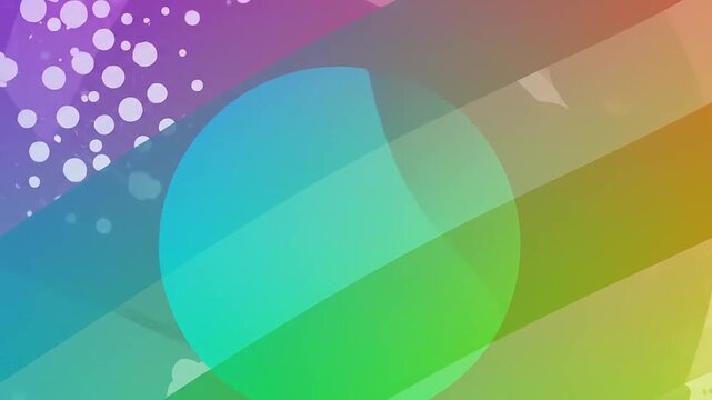 A vibrant abstract background featuring diagonal rainbow stripes and textured patterns