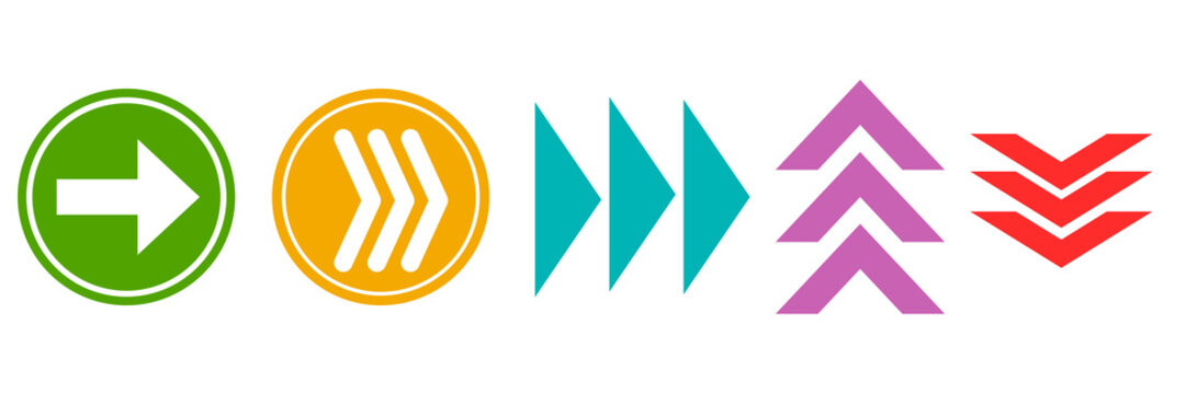 Social media swipe up and sideways button icons. Upward navigation arrow symbol for digital platforms.