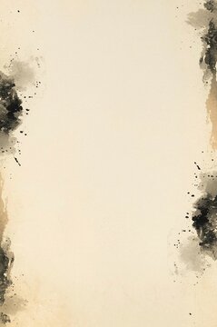 전통 한지에 번진 먹물 배경