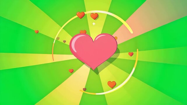 Glowing Heart Love Background Illustration