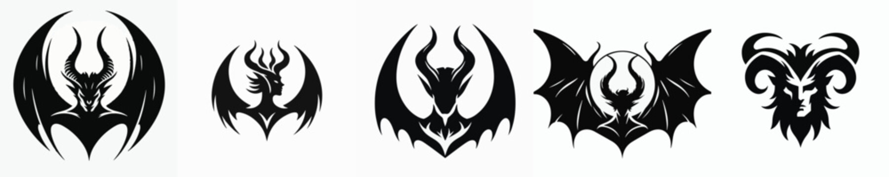 Vector silhouette of devil