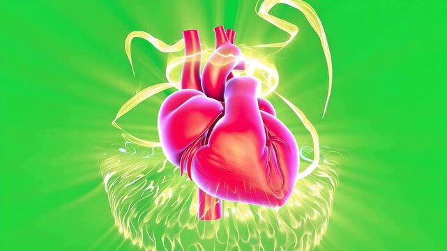 Glowing Human Heart Illustration
