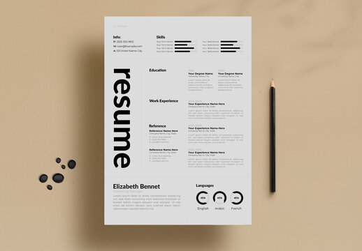Creative Resume Template Layout
