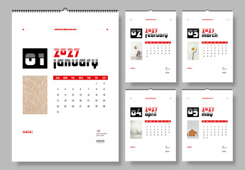 Minimal Calendar Template Design 2027