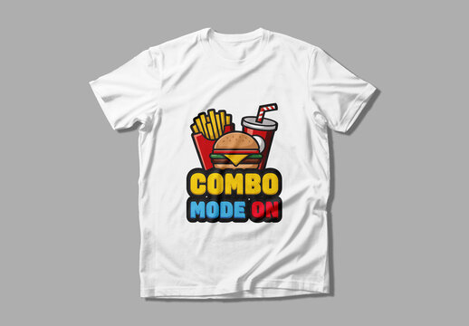 Fast Food Combo Mode On TShirt Design