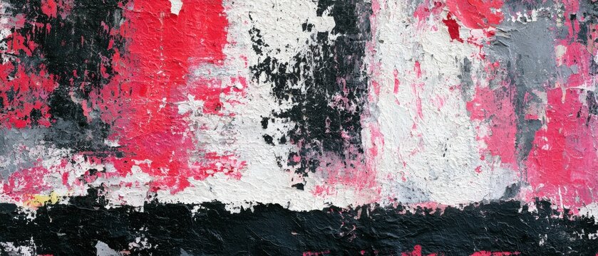Deeply Layered Torn Texture in Bold Red and Black Abstract Scene