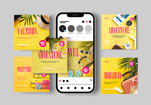 Travel Social Media Post Layout