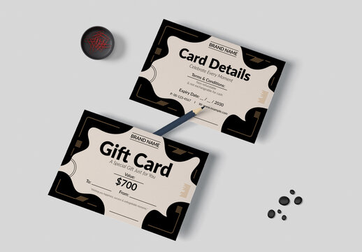 Gift Card Template Layout
