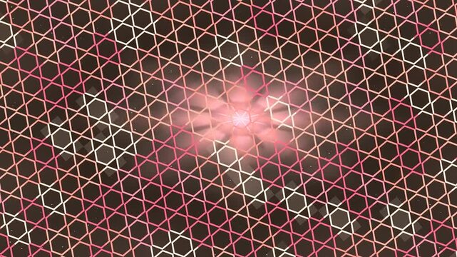 Geometric Grid Structure Lighting up the Night