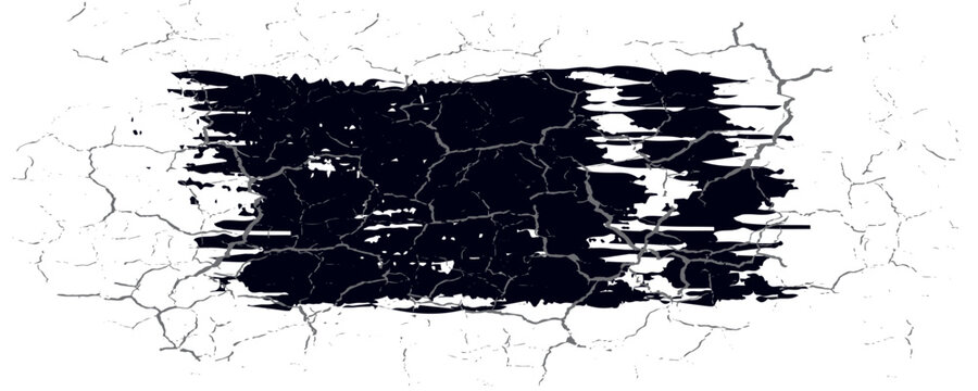 Glitch distorted grunge layer . Noise destroyed texture . Trendy defect error shapes . Overlay grunge texture . Distressed effect .Vector shapes with a halftone dots screen print texture.Eps10