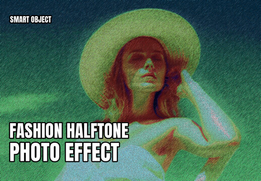 Fashion Halftone Photo Effect Template