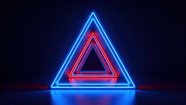 Neon triangle light art