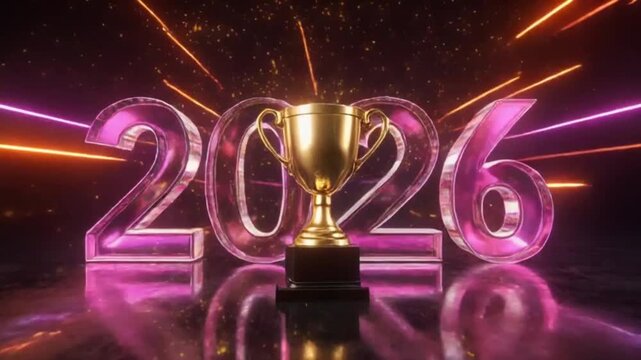 FIFA World Cup 2026 3D Typography and Trophy Animation