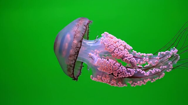Jellyfish Moving Through Water in a Triptych Collage