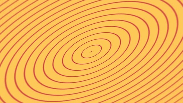 Concentric Circles Patterning on Warm Orange Background