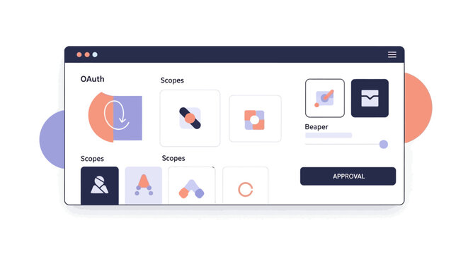 Modern Software Interface with App Icons and User Options.