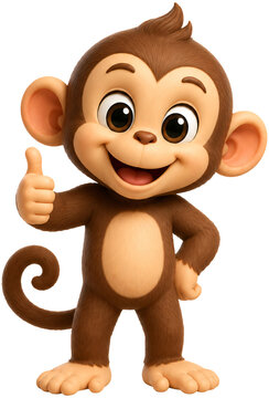 a happy monkey giving a thumbs up