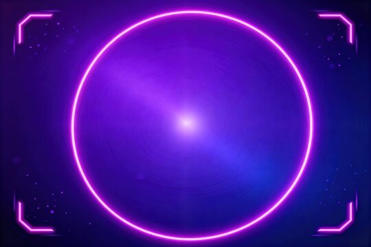 Vibrant Neon Cyber Circle with Futuristic Grid and Glowing Light Effect on Dark Blue Background, Modern Abstract Digital Art for Technology and Gam, premium commercial stock image featuring mode siyam
