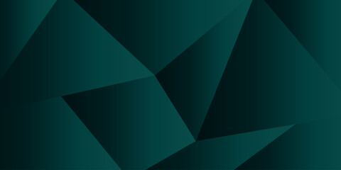Fototapeta premium Dark Green Polygon Abstract Background Modern Geometric Design