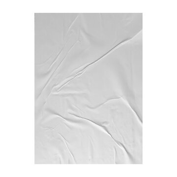Hoja de Papel arrugado. wrinkled poster template set. Mockup of glued paper isolated.