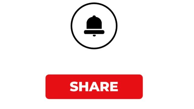 Like, share, subscribe elements design. For any channel. Notification icon.