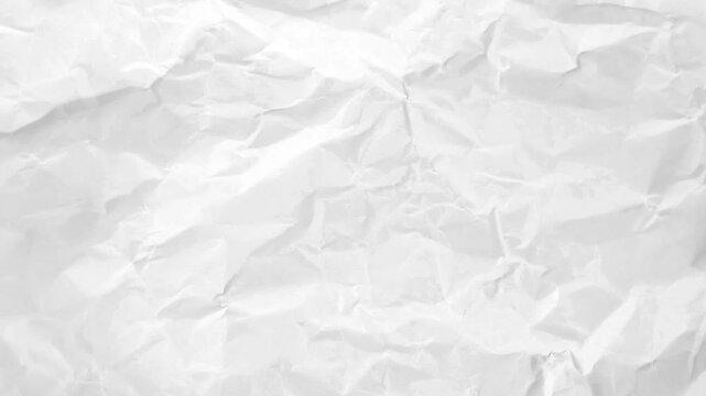 Stop motion paper reveal wrinkled isolated on black backgrounds video rendering