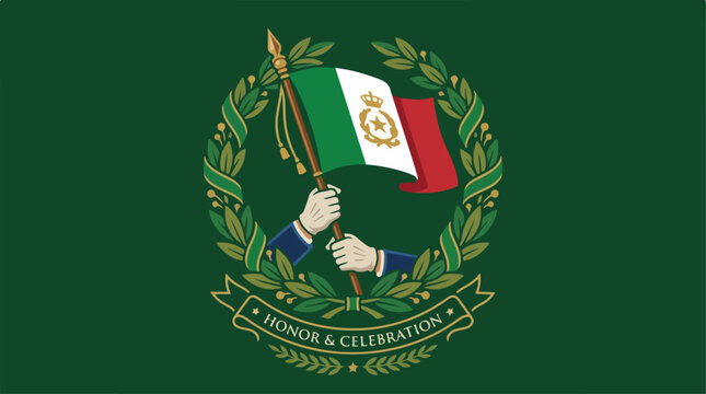 Mexico Flag Emblem Official Symbol.