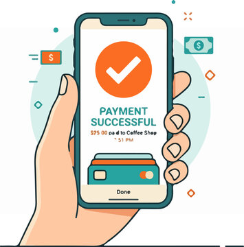 Mobile Payment Successful Transaction.