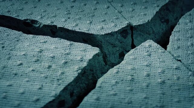 Cracked Ground Close-Up Damaged Floor