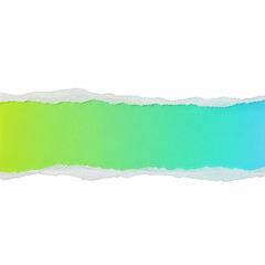 Fototapeta premium Torn paper effect with vibrant gradient background black and colorful