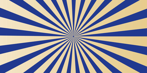 A striking sunburst pattern in bold blue and golden hues, creating a dynamic and abstract visual effect. © Asad Visuals