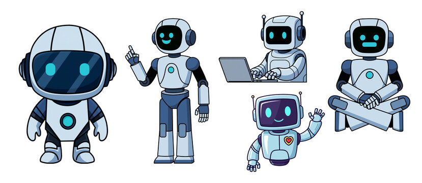 Cartoon Ai robots 