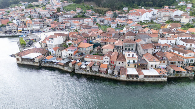 Combarro village in galicia, h&oacute;rreos traditional architecture by water